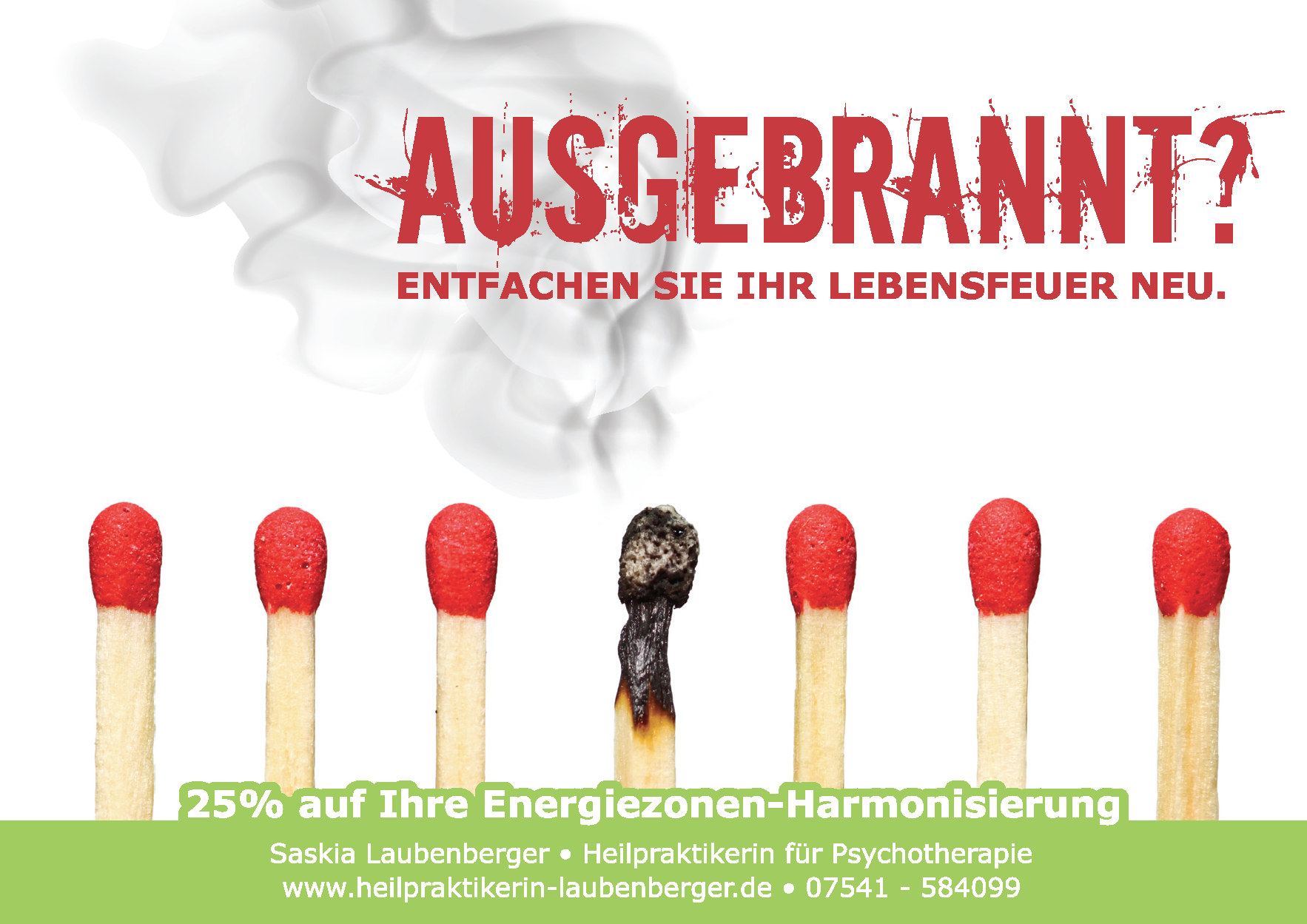 Ausgebrannt? 25% auf Ihre Energiezonen-Harmonisierung