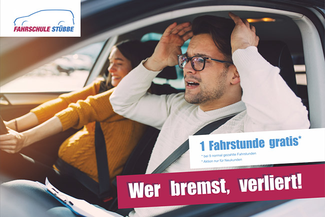 1 Fahrstunde gratis bei 9 normal gezahlten Fahrstunden